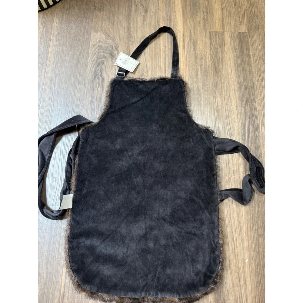 Isabella's Journey Faux Fur Apron Womens OS Espresso Brown Luxury‎ Glam Plush